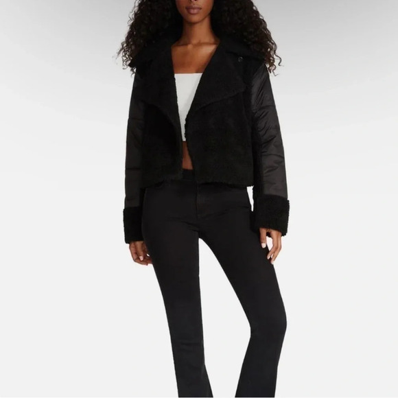 Steve Madden Jackets & Blazers - Steve Madden Faux Fur Black Puffer Jacket